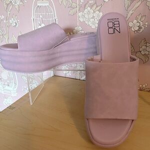 NOBO Women's lavender platform slides/sandals